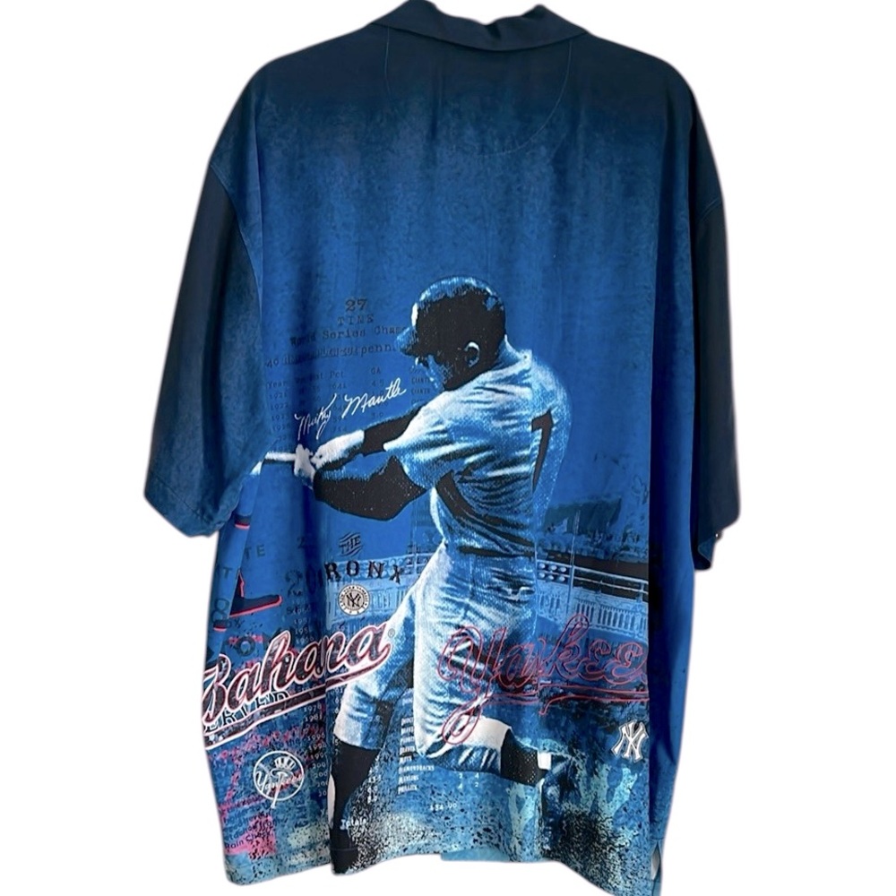 Limited Edition Mickey Mantle NY YANKEES Collector Tommy Bahama Silk Shirt XLX